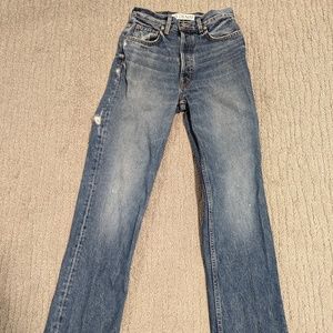 EB Denim high rise straight jean